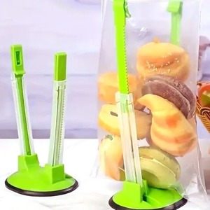 Baggy <b>Rack</b> Holder for Food Prep Plastic Freezer Bag Reusable Food Storage Bags Clip Adjustable Ziplock Bag Holder Stand - Product Image 3