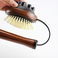 Marteau de massage en bois long masseurs manuels à double face, masseur de relaxation corporelle pour le dos, le cou et la main