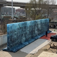 Murs de glace gonflables pour campagnes publicitaires, grand mur de glace gonflable à des fins d'exposition