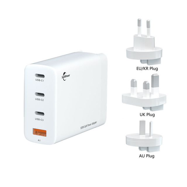 KC PSE 100W PD Type C Portable Multi Ports GaN Charger Universal Wall Fast Charging Power Adapter for Anker iPhone 16 17 Laptop