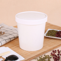 Pot à glace double paroi en papier PE/PLA avec couvercle, anti-fuite, pour crème glacée, soupe, nouilles, biscuits - Fabrication usine