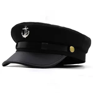 Gorra personalizada de yate para adulto, disfraz de capitán marino, gorro de capitán
