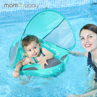 Mambobaby flotteur non gonflable pour bébé avec pare-soleil protection solaire et repose-pieds flotteur imperméable pour enfants