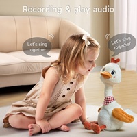 Tumama enfants jouets musicaux en peluche cou-torsion et danse canard jouet chant caneton jouets musicaux pour bébés et enfants