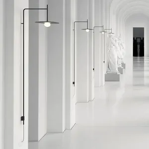Nordique Long Pole Appliques Rondes Résine et Verre Led Nuit Appliques Murales <span class=keywords><strong>Moderne</strong></span> De Luxe Intérieur pour La Maison Chambre Hôtel Décoration - Product Image 6