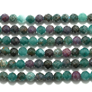 Tự nhiên <span class=keywords><strong>Ruby</strong></span> trong fuchsite mặt vòng hạt 3.2 mét đối với trang sức làm - Product Image 2