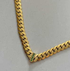 Nuova Collana Trendy 2025 in Acciaio Inossidabile Placcato Oro 18K Antiossidante con <span class=keywords><strong>Cuore</strong></span> Portafortuna e Catena Intrecciata da 8mm - Product Image 2