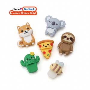 Funda de Teléfono Personalizada con Diseño Kawaii de Animales, Muñeco Recostado con Decoraciones de PVC, Dijes de Silicona para Teléfono Celular, Mini Figuras de Dibujos Animados - Product Image 1