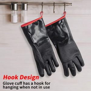 Gants de sécurité pour barbecue à 500 degrés, résistants à la chaleur, en néoprène, pour fumoir, cuisson, antidérapants, pour cuisine, barbecue - Product Image 6