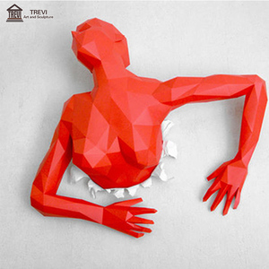 <span class=keywords><strong>Escultura</strong></span> de Metal de acero inoxidable para mujer, <span class=keywords><strong>escultura</strong></span> 3D de arte abstracto - Product Image 2