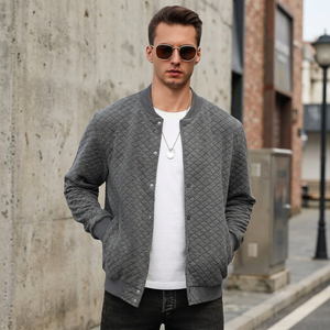 Chaqueta Bomber Formal de Invierno para Hombre, Diseño Nuevo y Moderno, Calidad Premium, Cuello Redondo, Cierre Frontal con Cremallera, Logotipo, Servicio OEM - Product Image 3