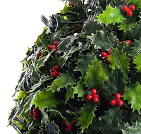 Haute qualité faux extérieur intérieur topiaire boule herbe verte plante ronde boules décoratives rouge Friuit pour la maison jardin fête de mariage