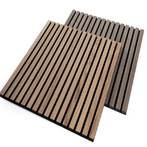 Pannello Acustico Akupanel a Doghe Diagonali, <span class=keywords><strong>Rivestimento</strong></span> Murale Fonoassorbente in Feltro di Poliestere con <span class=keywords><strong>Listelli</strong></span> di <span class=keywords><strong>Legno</strong></span> Inclinati - Product Image 2