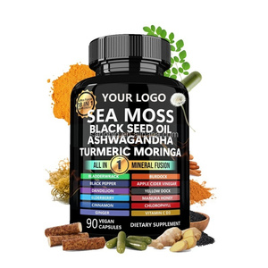 Oem/Odm Aanpasbare Zwarte Zaadolie Ashwagandha <span class=keywords><strong>Moringa</strong></span> Gember Multivitamine Supplement Zee Mos <span class=keywords><strong>Capsules</strong></span> - Product Image 1