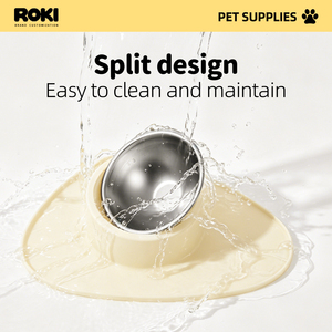 Bol pour chien en silicone de qualité alimentaire moderne et durable avec logo personnalisé, inserts amovibles en acier inoxydable, base antidérapante pour un nettoyage facile - Product Image 5