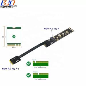 สายแปลง <span class=keywords><strong>M</strong></span>.2 NGFF Key A+E เป็น Key-<span class=keywords><strong>M</strong></span> 2280 M2 NVME SSD ความยาว 15ซม. 20ซม. 30ซม. 40ซม. 50ซม. 60ซม. 70ซม. 80ซม. 90ซม. 100ซม. - Product Image 1
