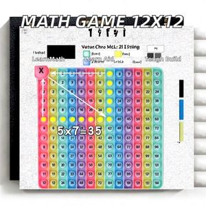 12x12 Multiplication Game <b>Table</b> Silicone Kids Math Learning Posters Fidget Popper Educational Math Tools Party Favor - Product Image 2