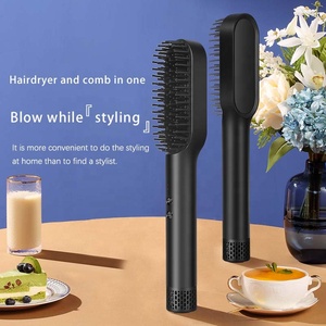 Haute vitesse sèche <span class=keywords><strong>cheveux</strong></span> bouclés lisseur peigne Salon <span class=keywords><strong>brosse</strong></span> à <span class=keywords><strong>cheveux</strong></span> lissage électrique chaud peigne sec humide coup sèche <span class=keywords><strong>brosse</strong></span> - Product Image 2