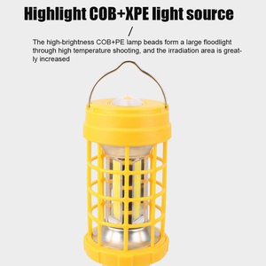 Portable COB LED Camping <b>Lantern</b> Rechargeable Handheld Flashlight with Hanging Hook for Outdoor Hiking Fishing Emergency - Product Image 5