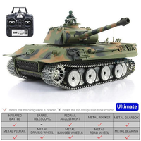 1/16 2.4G RC réservoir Heng Long 3819-1 panthère allemande infrarouge IR bataille BB Airsoft fumée lumières son acier métal chenille modèle jouet