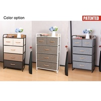 A mazon Non-Woven soft Armoire de rangement Organisateur Poubelle avec 5 tiroirs Organisation de la maison