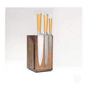 Bloc de couteaux universel à double usage, sans couteaux et porte-ustensiles en bois, caddie à ustensiles et porte-<span class=keywords><strong>couteau</strong></span> magnétique - Product Image 2