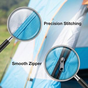 Carpa de Camping Kaisi para Exteriores, Dos Dormitorios, Una Sala de Estar, Portátil, Familiar, para las Cuatro Estaciones, Impermeable, Doble Capa, Diagonal - Product Image 4