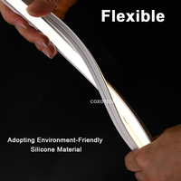 Lumière LED encastrée ultra-fine et flexible pour armoire, néon LED 12V 24V, découpe libre, profil LED en silicone flexible à souder, éclairage sous armoire