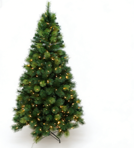 <span class=keywords><strong>Sapin</strong></span> de Noël Artificiel 2,3 m Pré-éclairé Lumières Incandescentes Blanc Chaud 500-1000 <span class=keywords><strong>LED</strong></span>, Épinette Bleue Réaliste et Dense pour la Maison - Product Image 1