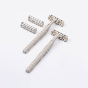 Eco friendly PLA twin blade disposable biodegradable eyebrow razor