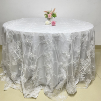 Nappe en dentelle Design broderie, achat de nappe pour fête, nappe en dentelle ronde blanche