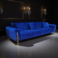 Canapé en velours italien de luxe, mobilier moderne pour salon de villa, ensemble de canapés haut de gamme avec rembourrage en éponge, design confortable