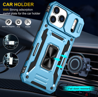 Coque de téléphone portable pour iPhone 14 Pro Max avec support magnétique, style Ins, peinture pulvérisée, résistante aux chutes, avec fenêtre coulissante pour Apple