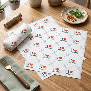 Papel de Envolver para Alimentos con Logotipo Impreso Personalizado, Biodegradable, Ecológico, Recubierto de PE, a Prueba de Grasa, para Sándwiches, Hamburguesas y Shawarma - Product Image 4