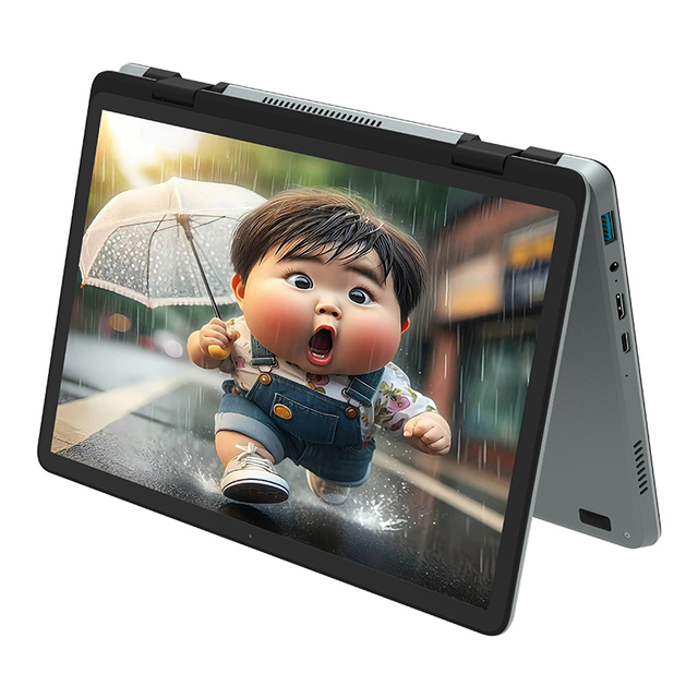 High Quality 2026 NEW Intel N100 Quad Core 11 Inch IPS Touch Screen Laptop DDR4 16B Memory Backlit English Keyboard with Camera