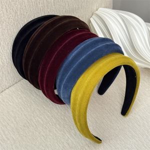 إكسسوارات شعر يومية أنيقة جديدة وعصرية على الطراز الكوري للخريف والشتاء مخملية واسعة الحواف للنساء قمة جمجمة عالية - Product Image 5