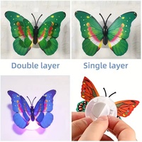 Autocollant mural LED 3D Papillon Veilleuse Décoration Maison Chambre Fête Mariage Festival Cadeau Chambre Enfant Art Salon Jardin Lampe Extérieure