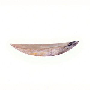 Cuenco artesanal de cuerno de búfalo pulido, natural, para servir ensaladas y frutas, de forma ovalada, para fiestas, bodas y decoración del hogar. - Product Image 5