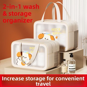 Bolsa de Aseo Plegable con Separación para Seco y Húmedo, Gran Capacidad 6-10L, Impermeable, para Ducha, Portátil, de Viaje, con Diseño de Dibujos Animados - Product Image 4