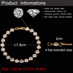 Affascinante Bracciale Placcato Oro Giallo con Zirconi CZ Taglio Rotondo, Bracciale Tennis a Catena per Donna, Gioielli Moda <span class=keywords><strong>2026</strong></span> per Ogni Giorno - Product Image 5