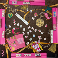 Année du Cheval - Ensemble de tuiles de Mahjong américaines en acrylique PEARL CREAM 160