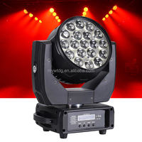 Projecteurs LED mobiles 19*15W RGBW Beam Zoom Wash IP20 avec mode de contrôle DMX512/sonore pour discothèque