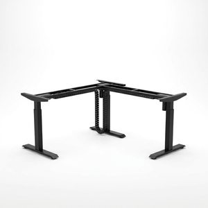 Bureau debout en forme de L, réglable en hauteur électriquement, bureau d'angle en forme de L, poste de travail à trois moteurs, <span class=keywords><strong>table</strong></span> d'<span class=keywords><strong>ordinateur</strong></span> - Product Image 3
