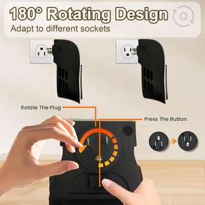 Wall Outlet Space <b>Heater</b>, 450W Plug in <b>Electric</b> <b>Heater</b> with Adjustable Thermostat, Portable Plug in Small Space <b>Heater</b> - Product Image 2