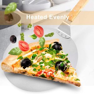 Pelle à <span class=keywords><strong>pizza</strong></span> grande en acier inoxydable avec manche en bois de caoutchouc, spatule à gâteau, plateau à <span class=keywords><strong>pizza</strong></span> - Product Image 2