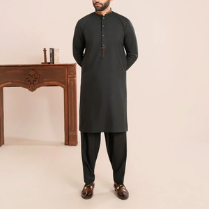 Shalwar Kameez de Algodón Hecho a Medida de Alta Calidad para Hombre, Ropa de Fiesta, Últimos Diseños, Color Sólido, Sin Arrugas, Secado Rápido - Product Image 1