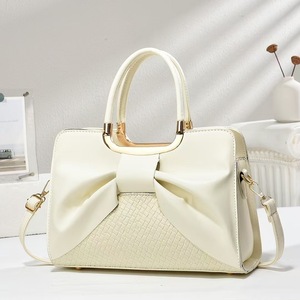 กระเป๋าถือหนัง PU ดีไซน์โบว์หนังเงาคุณภาพสูง กระเป๋าสะพายไหล่ผู้หญิงสุดหรู - Product Image 6