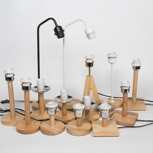 E26/E27 đèn bằng gỗ cơ sở gỗ cao su đường kính 10cm/12cm ON-OFF bầu không khí ổ cắm Cổ Điển Retro bảng đèn cơ sở - Product Image 6