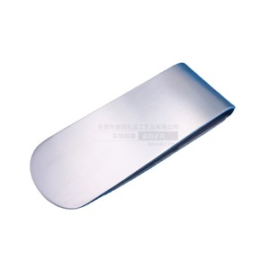 Huawei Stainless Steel Money Clip Engraved Business Gift Unisex <b>Wallet</b> <b>Holder</b> Geometric Shape Brushed Finish - Product Image 5