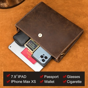 FSV1 קלאסי בציר אמיתי עור גברים יד שקיות 2023 מותאם אישית גברים שקיות - Product Image 3